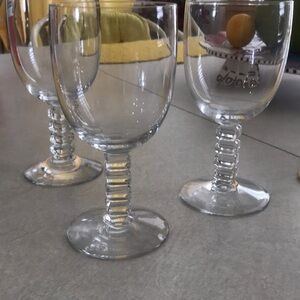 Clear wine glasses vintage
